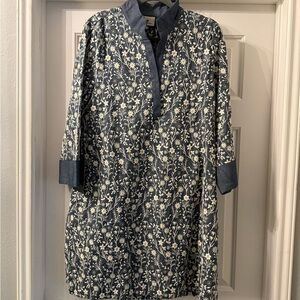 Tuckernuck Blue and White Floral Mini Dress